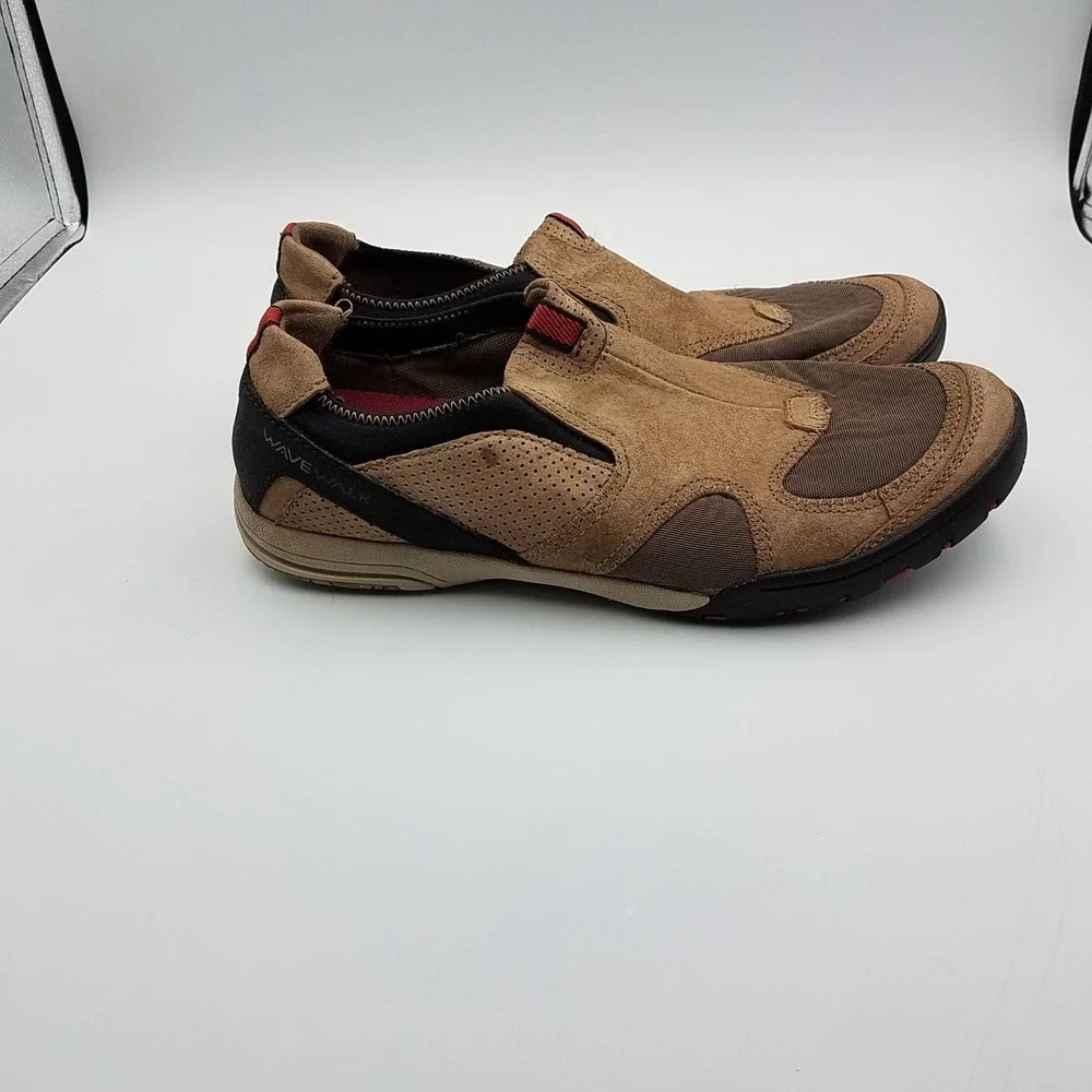 Clarks WAVE‎ WALK 9m Slip-on Clarks Tan Brown Casual Cushioned Breathable 63429